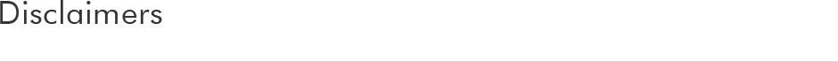 Disclaimers